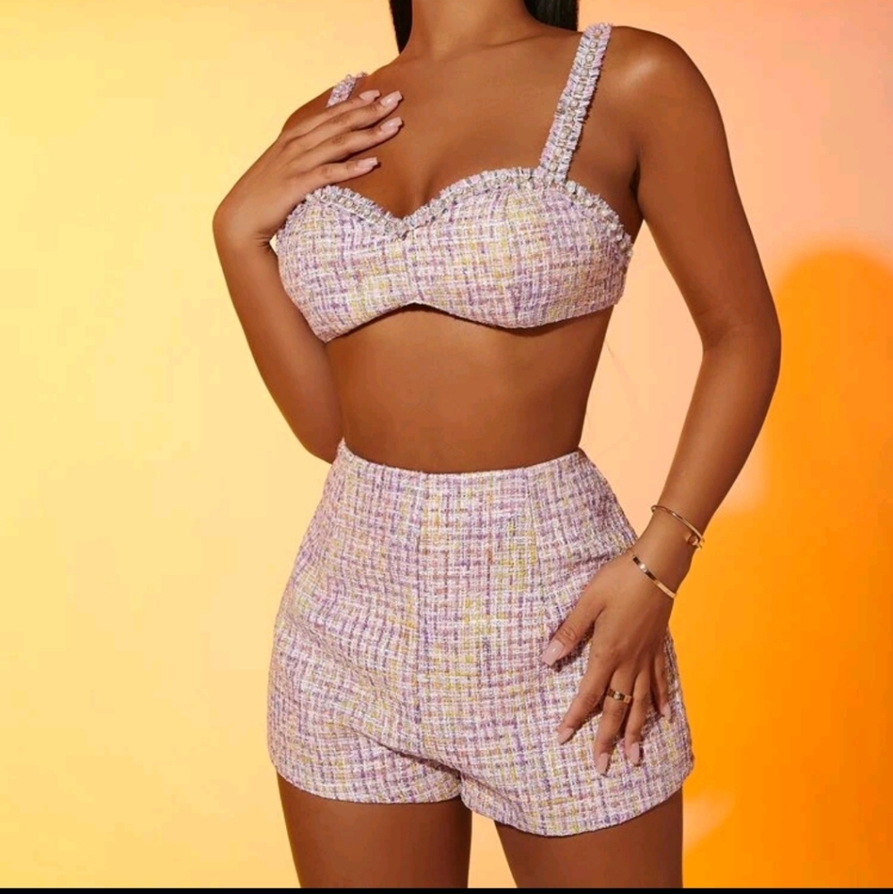 Two Piece Tweed Set